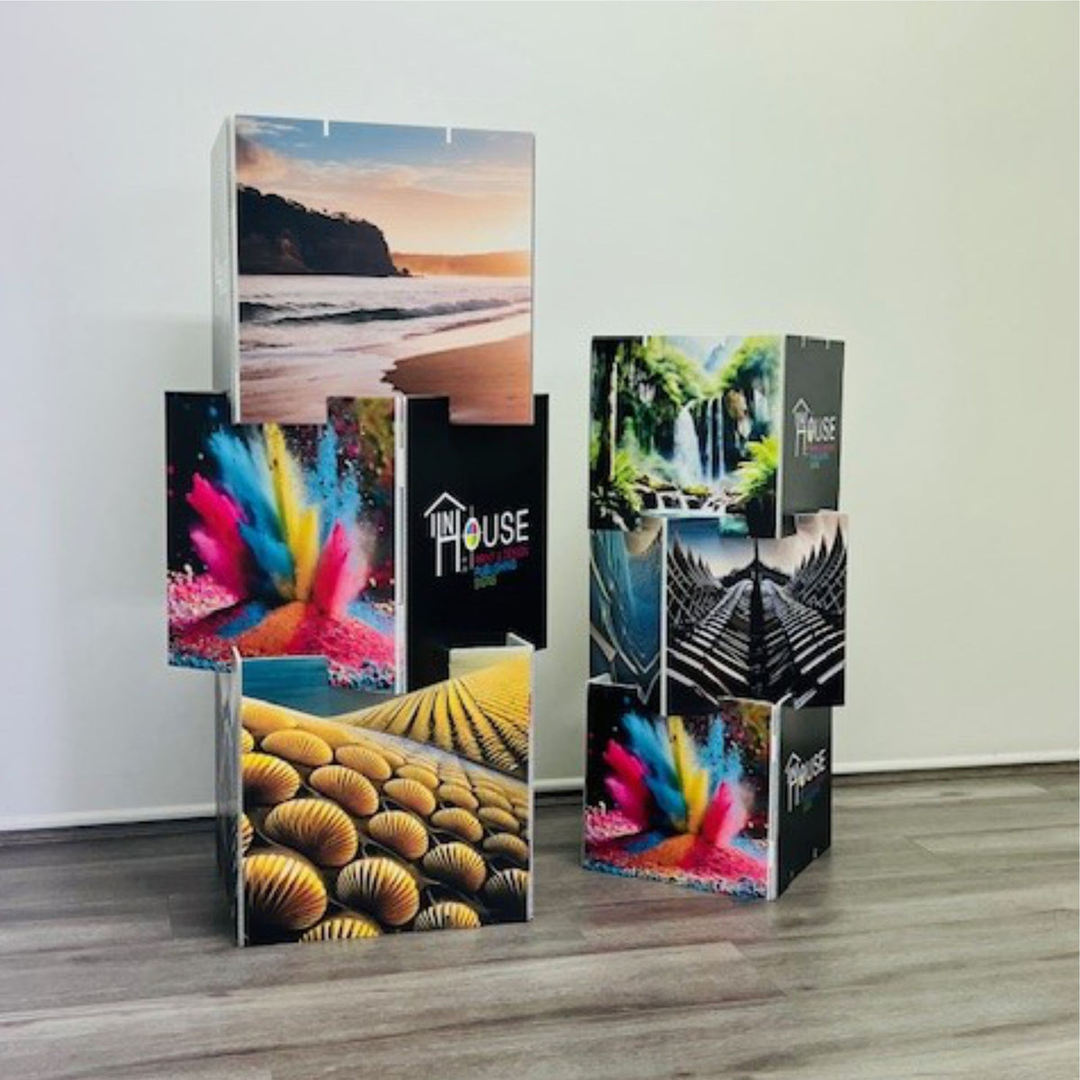 Designer Stackable Display Stackable Cubes – InHouse Print & Design